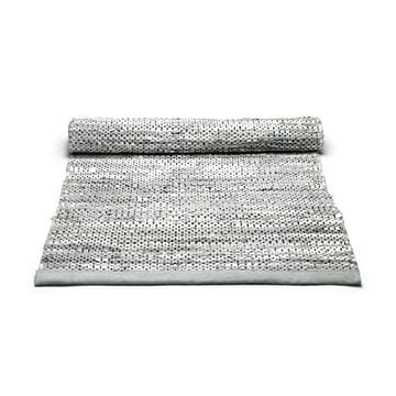 Leather gulvteppe 65x135 cm - light grey (lysegrå) - Rug Solid