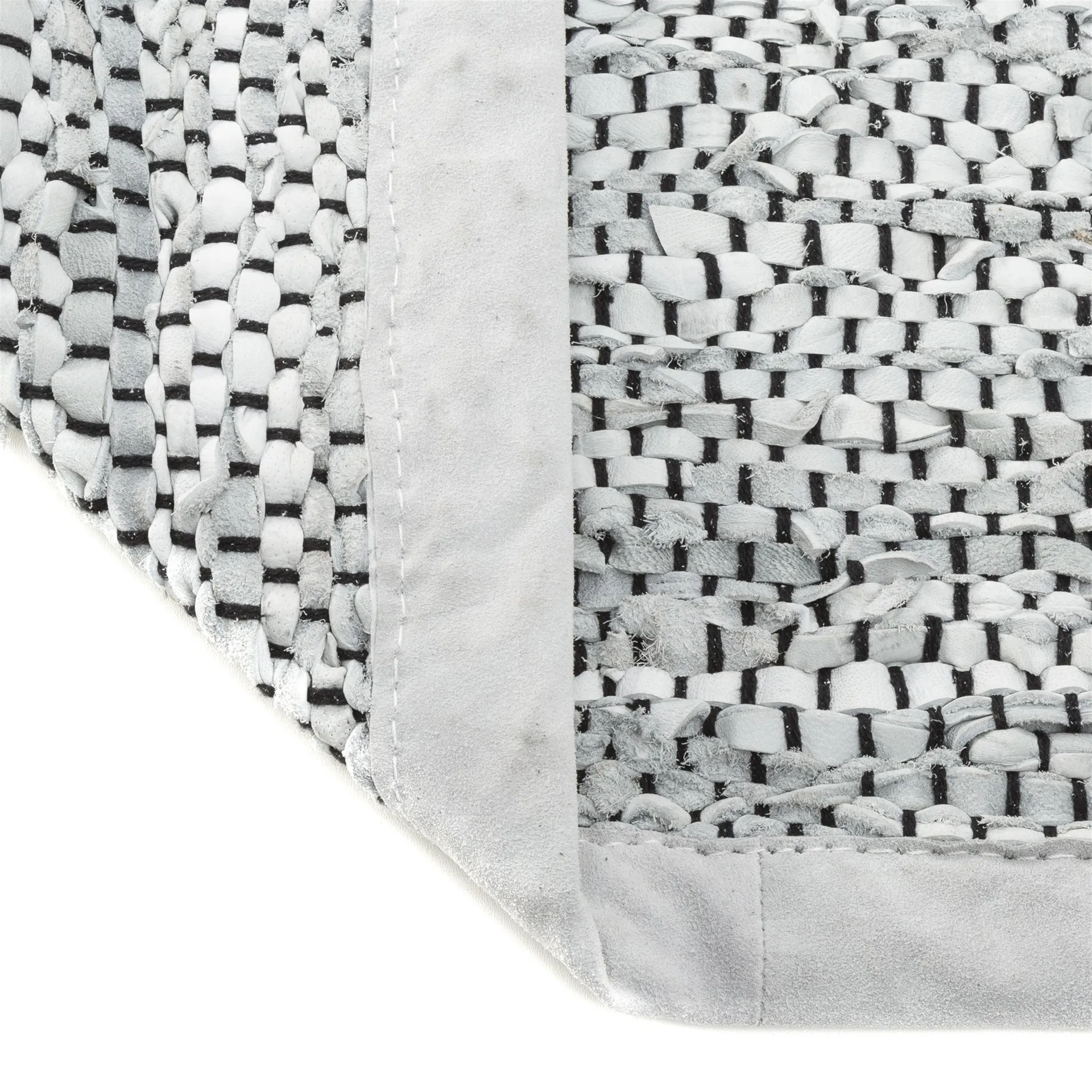 Leather gulvteppe 65x135 cm, light grey (lysegrå) Rug Solid