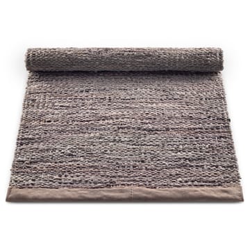 Leather gulvteppe 65x135 cm - Wood (brun) - Rug Solid