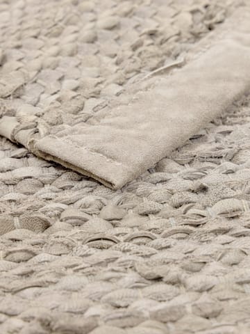 Leather gulvteppe 75x200 cm - beige - Rug Solid