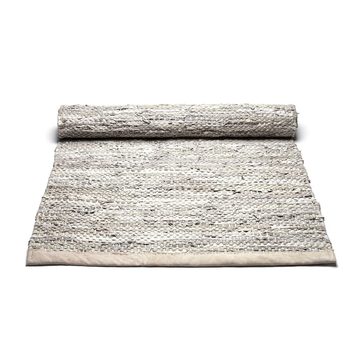 Leather gulvteppe 75x200 cm, beige Rug Solid