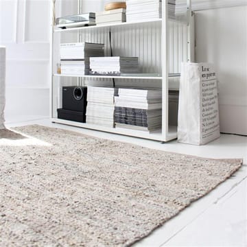 Leather gulvteppe 75x200 cm - beige - Rug Solid