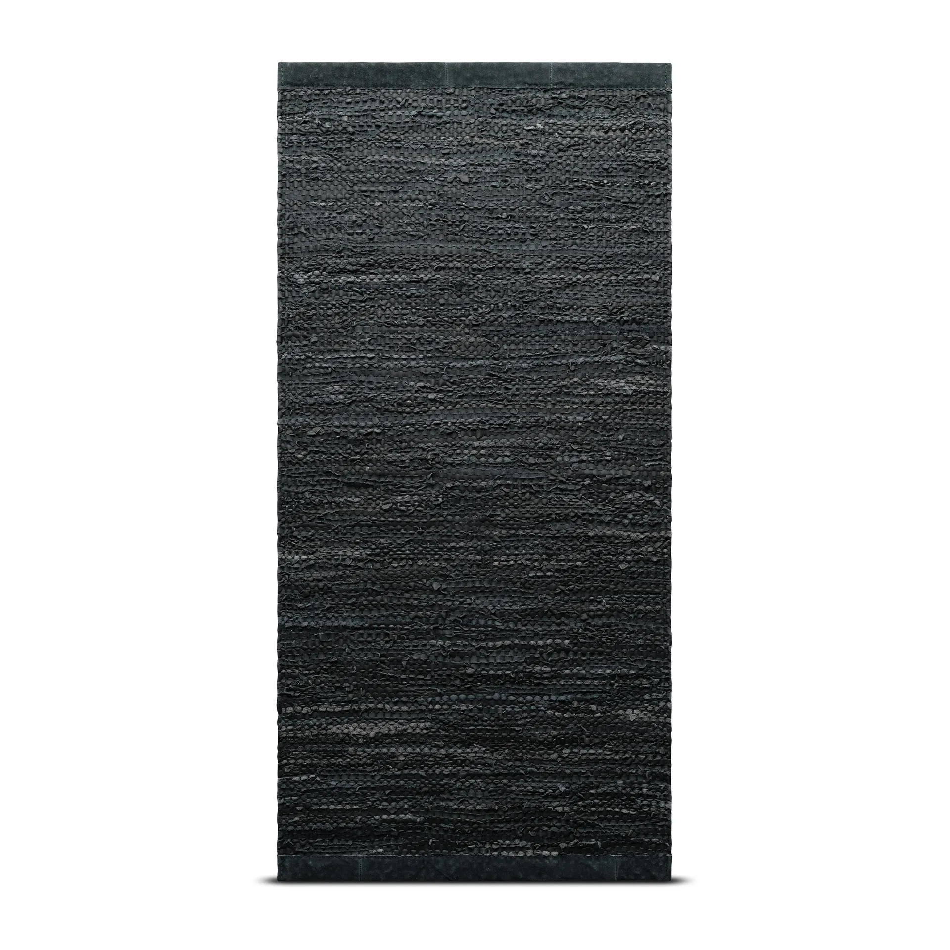 Leather gulvteppe 75x200 cm, dark grey (mørkegrå) Rug Solid