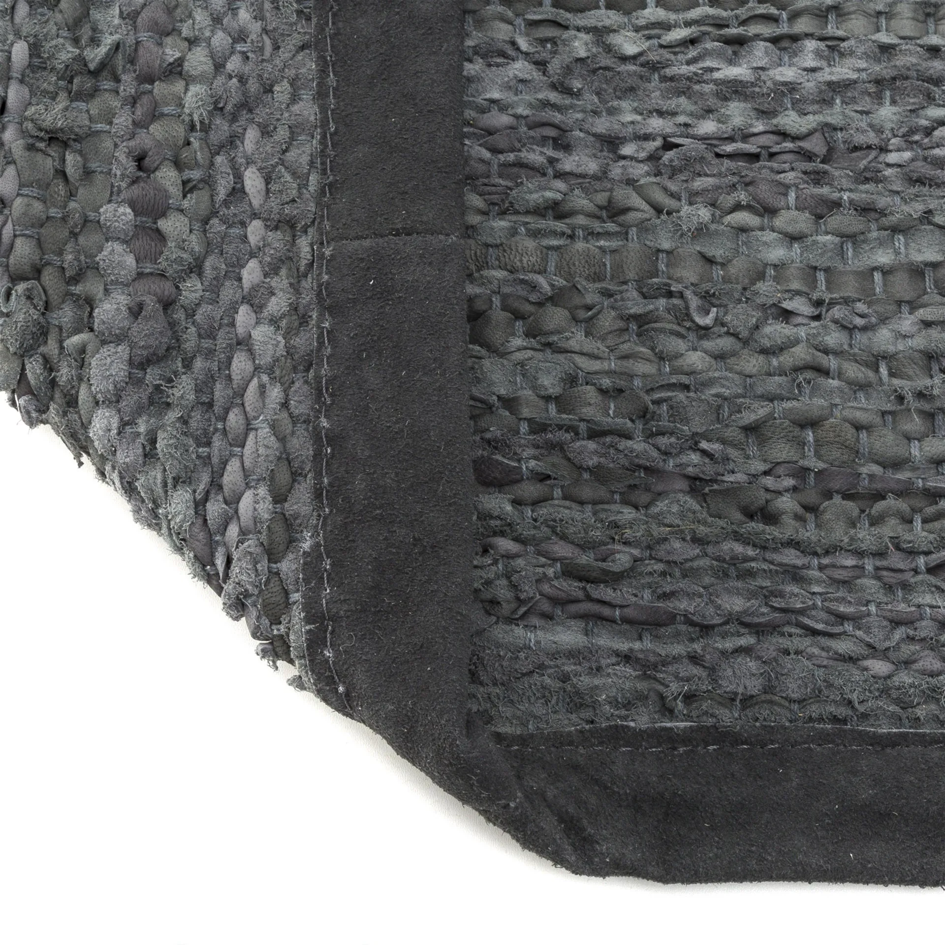Leather gulvteppe 75x200 cm, dark grey (mørkegrå) Rug Solid
