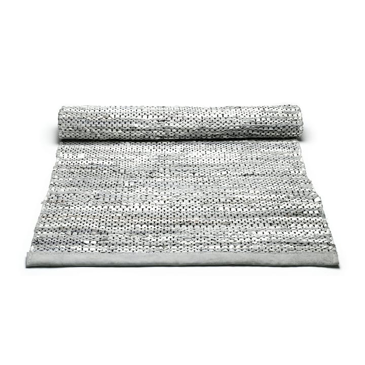 Leather gulvteppe 75x200 cm, light grey (lysegrå) Rug Solid