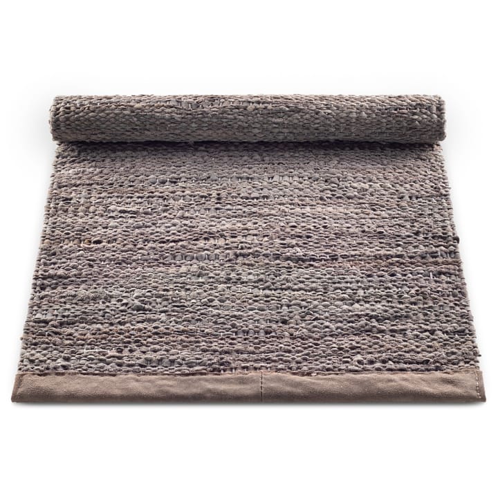 Leather gulvteppe 75x200 cm - Wood (brun) - Rug Solid