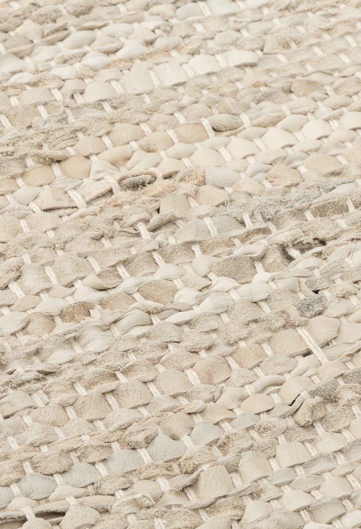 Leather gulvteppe 75x300 cm, beige Rug Solid