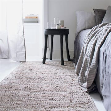 Leather gulvteppe 75x300 cm - beige - Rug Solid