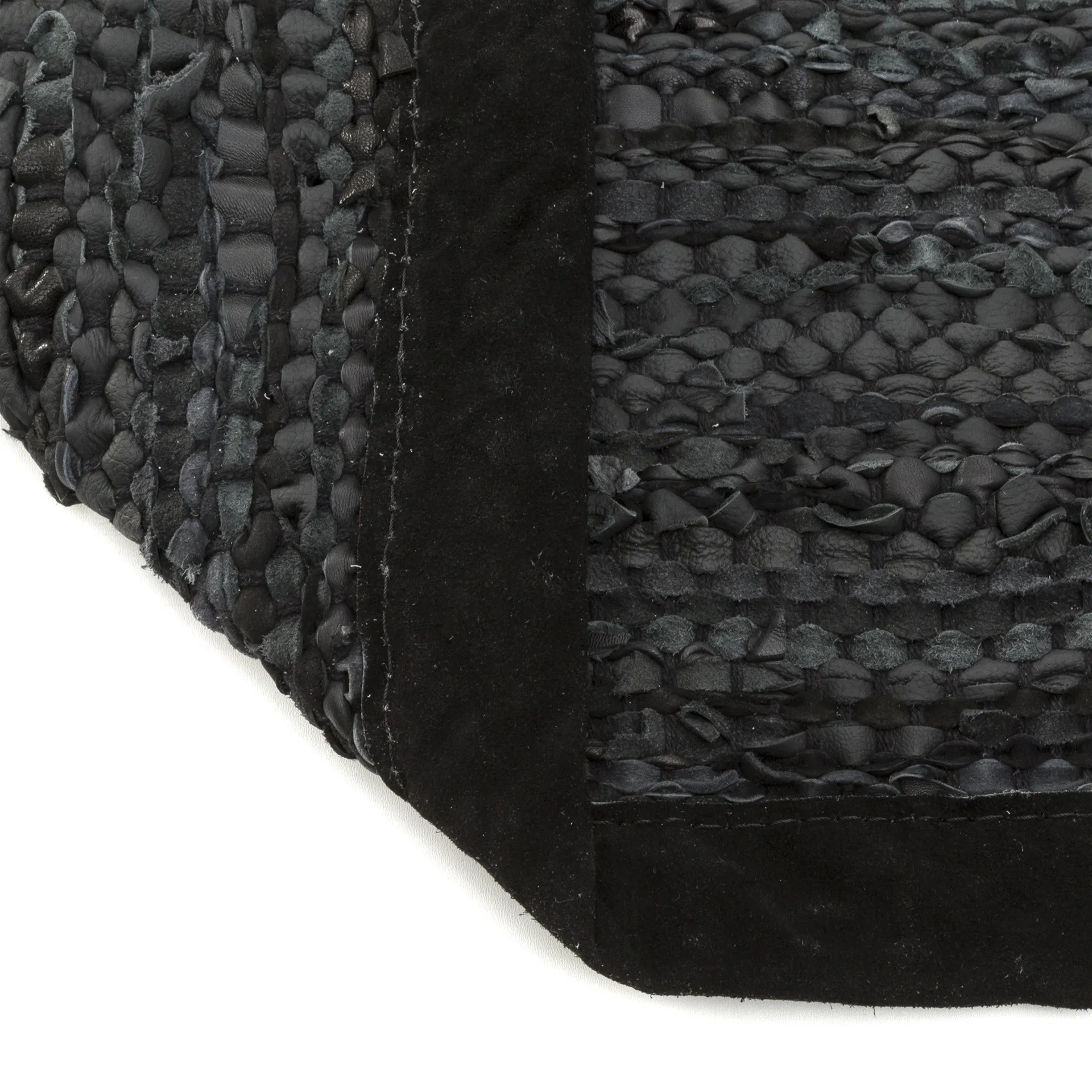 Leather gulvteppe 75x300 cm, black (svart) Rug Solid