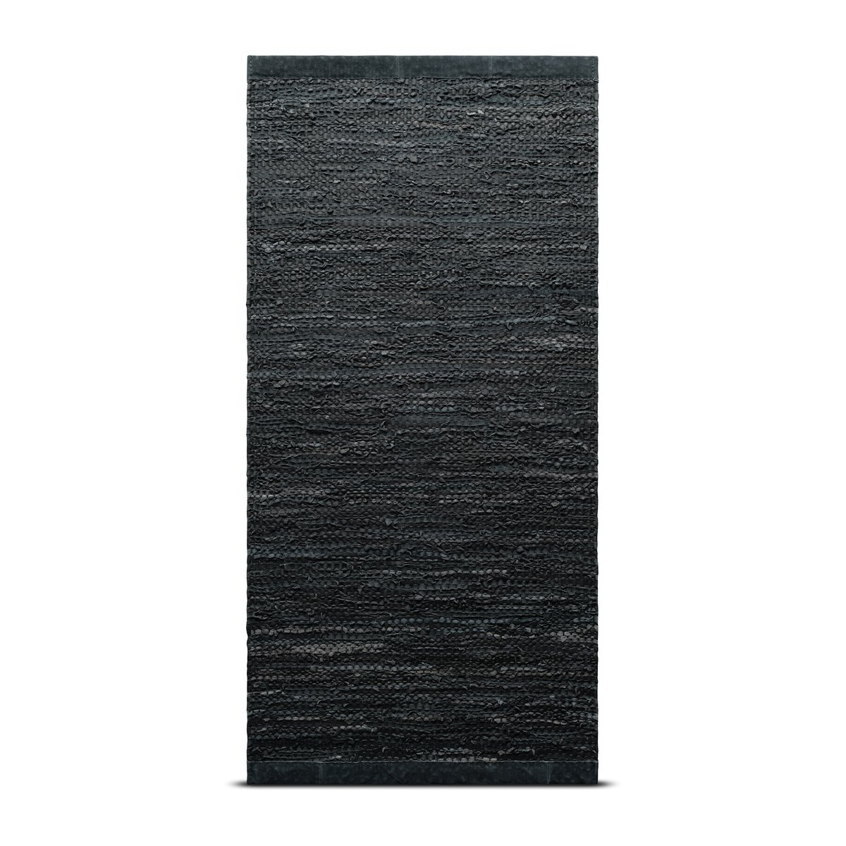 Leather gulvteppe 75x300 cm dark grey (mørkegrå)