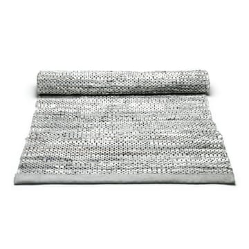 Leather gulvteppe 75x300 cm - light grey (lysegrå) - Rug Solid