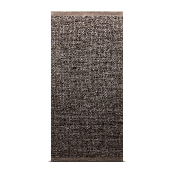 Leather gulvteppe 75x300 cm - Wood (brun) - Rug Solid
