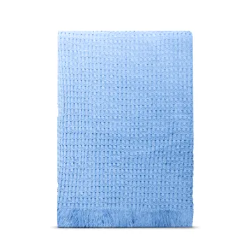 Stockholm bomullspledd 130 x 180 cm - Millenium blue - Rug Solid