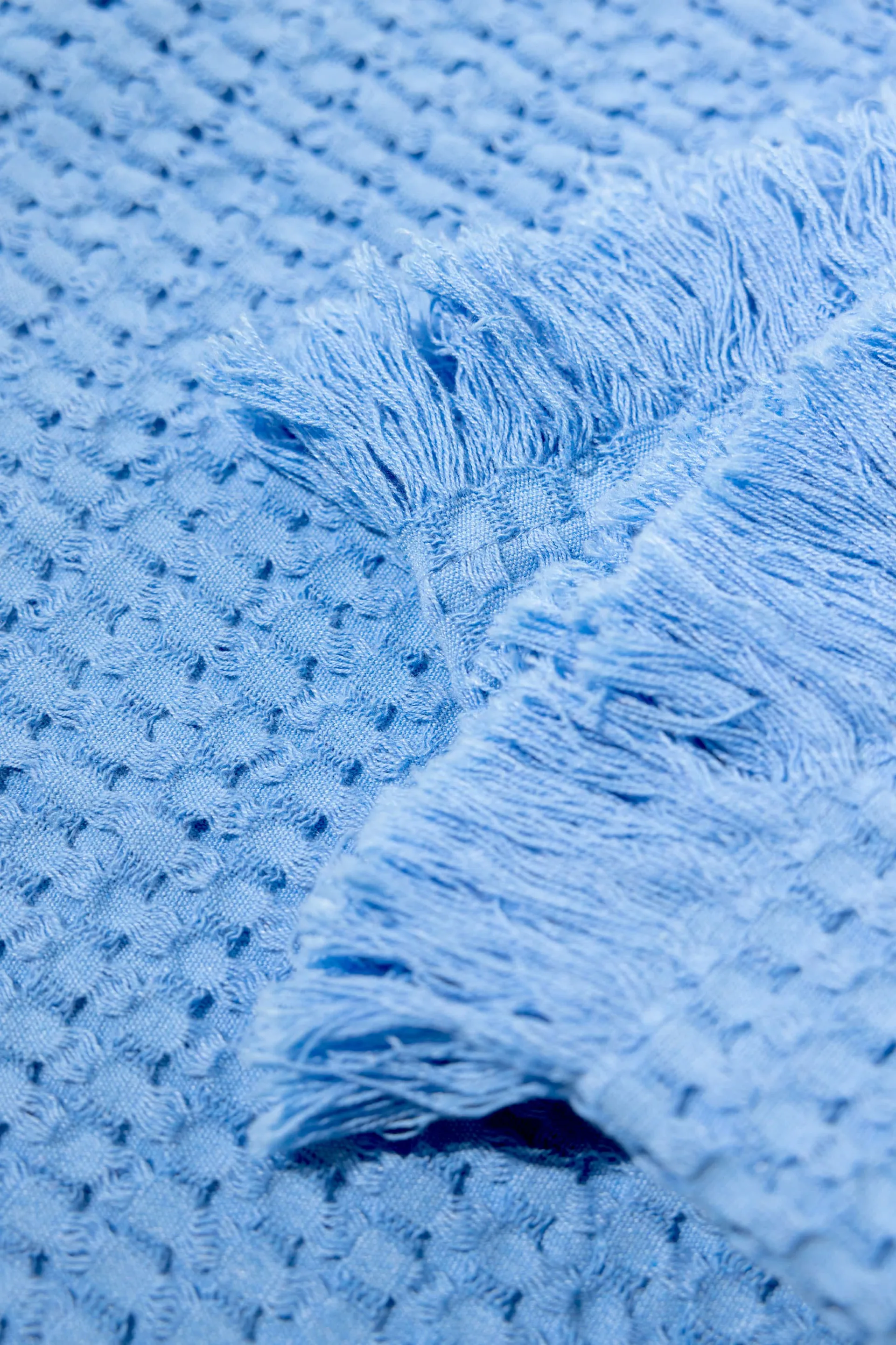 Stockholm bomullspledd 130 x 180 cm, Millenium blue Rug Solid