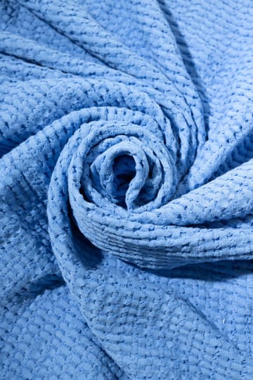 Stockholm bomullspledd 130 x 180 cm - Millenium blue - Rug Solid