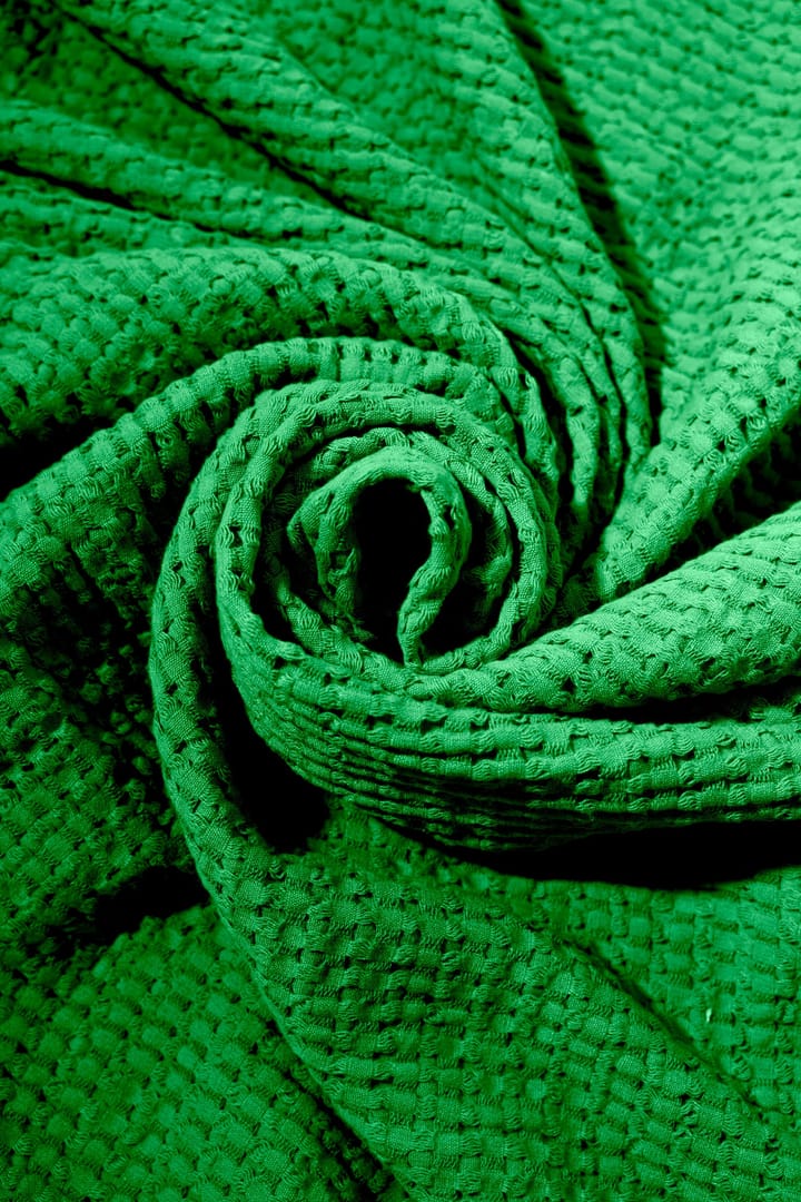 Stockholm bomullspledd 130 x 180 cm - Racing green - Rug Solid