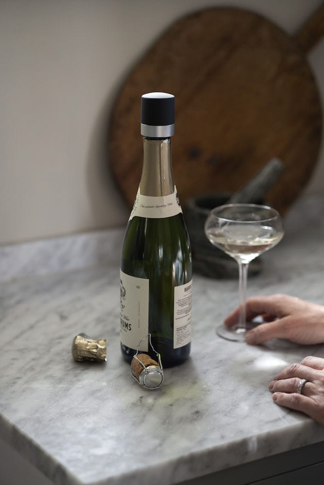 Axel vin- og champagnekork 2-pakning - Svart-sølv - Sagaform