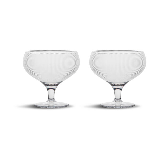 Sagaform Billi champagneglass 30 cl 2-pack | Skandinavisk Design | Champagneglass | Gjennomsiktig
