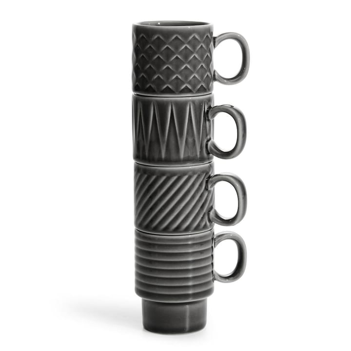 Coffee & More espressokopp 4-stk. - Grå - Sagaform
