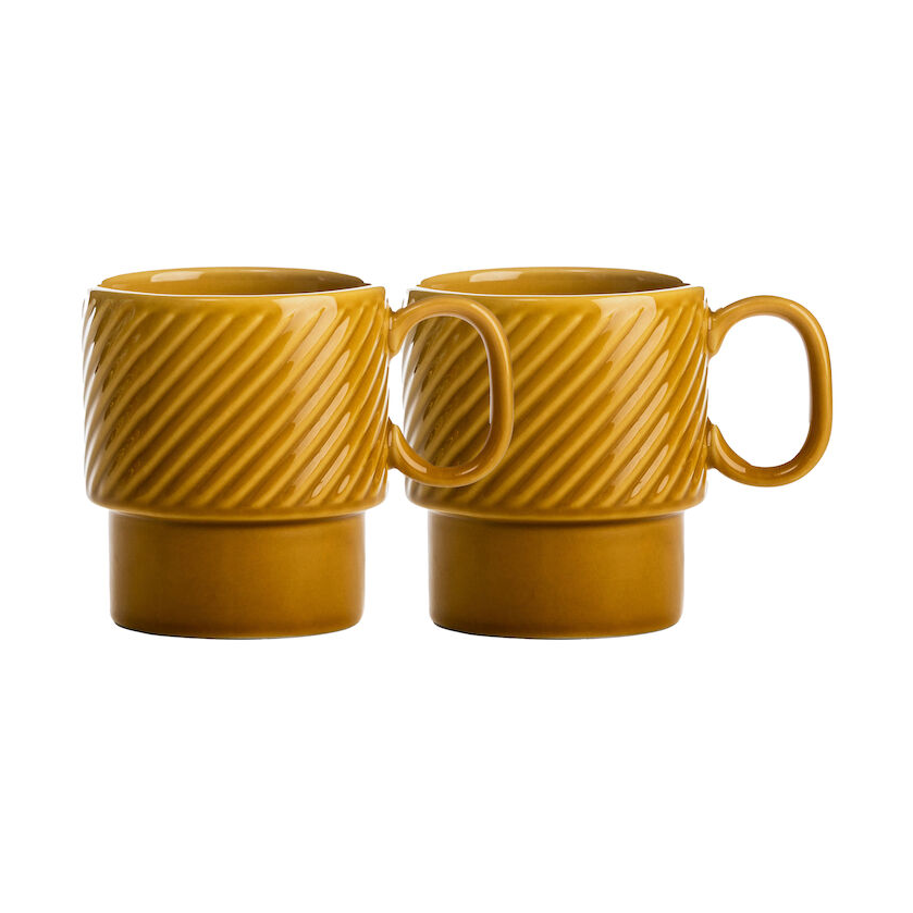 Coffee & More kaffekrus 2-pack, gul