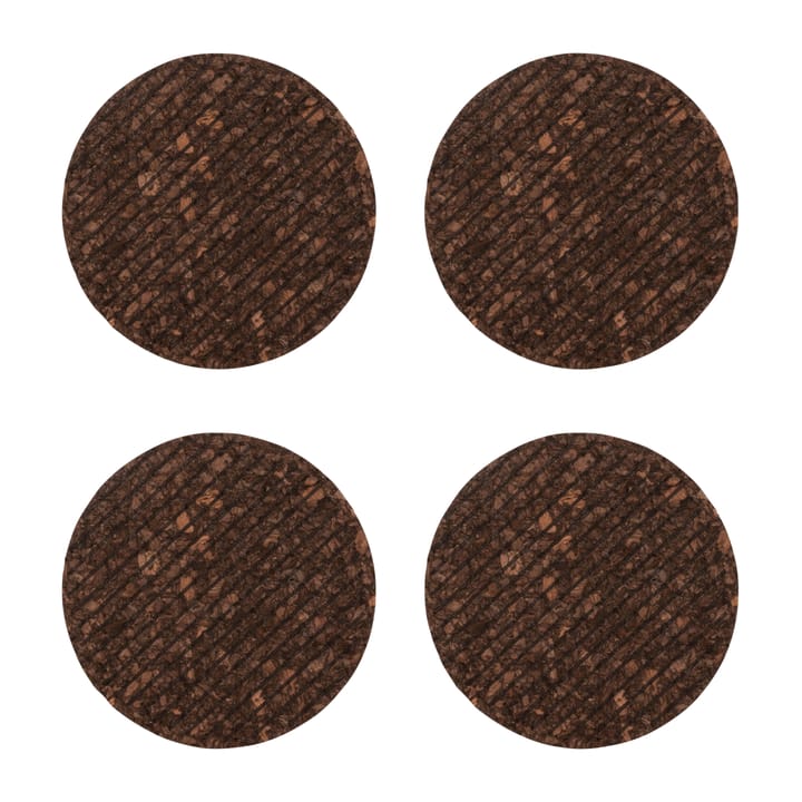 Dante glasunderlägg i kork 4-pack - Brun - Sagaform