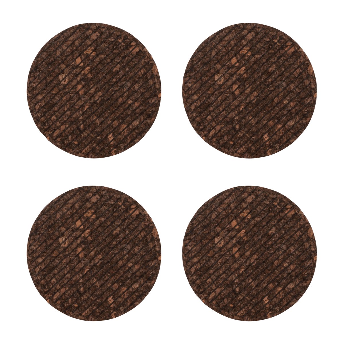 Sagaform Dante glasunderlägg i kork 4-pack Brun | Skandinavisk Design | Glassbrikker | Brun