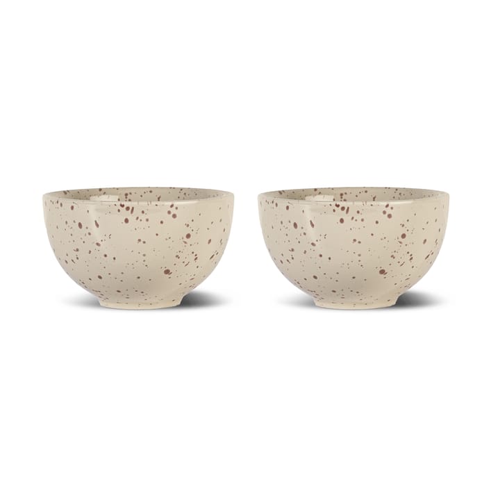 Ditte bolle 2-pack - Beige-vinrød - Sagaform
