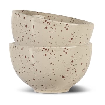 Ditte bolle 2-pack - Beige-vinrød - Sagaform