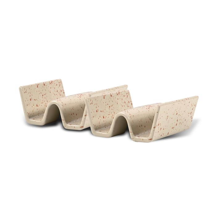 Ditte tacoställ 2-pack - Beige-vinrød - Sagaform