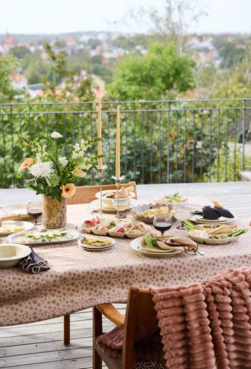 Edith duk 150x280 cm - Mikset beige - Sagaform