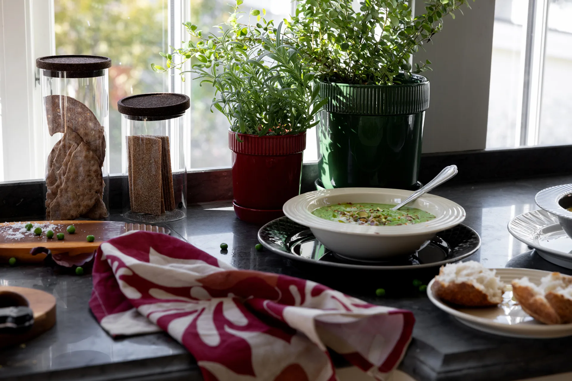 Edith kjøkkenhåndkle 50x70 cm 2-pakning, Vinrød Sagaform