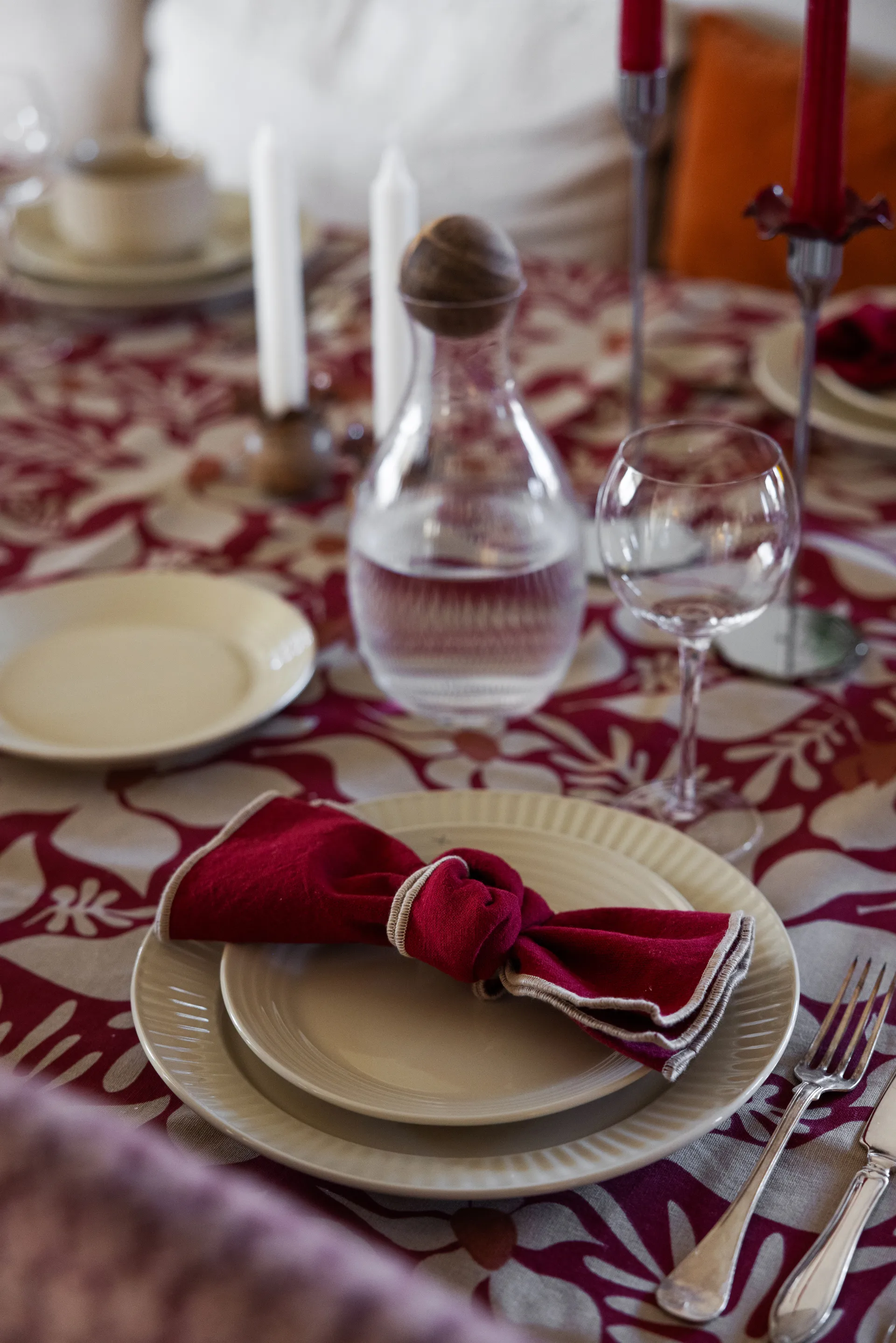 Edith serviett 45x45 cm 2-pakning, Vinrød Sagaform