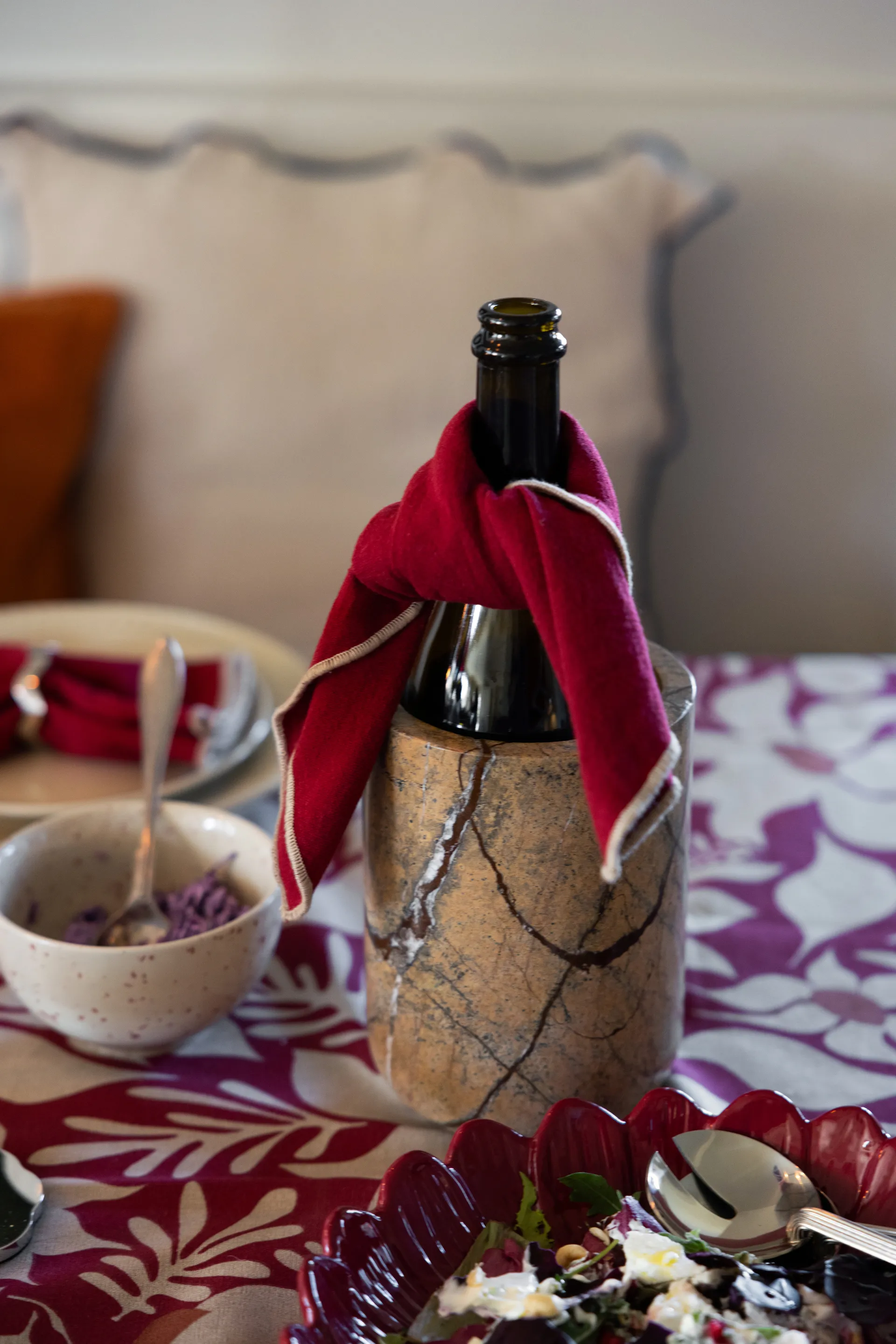 Edith serviett 45x45 cm 2-pakning, Vinrød Sagaform