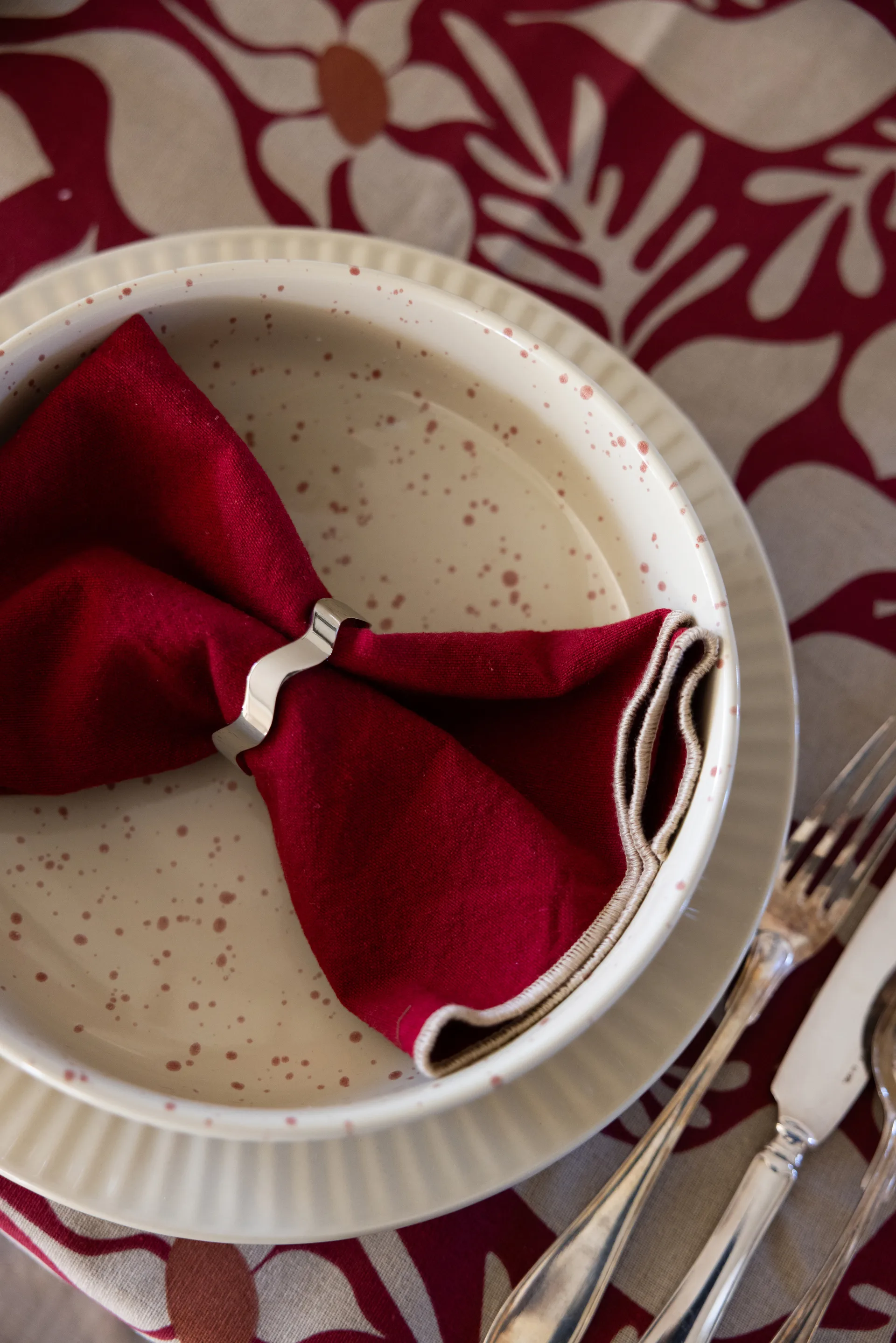 Edith serviett 45x45 cm 2-pakning, Vinrød Sagaform