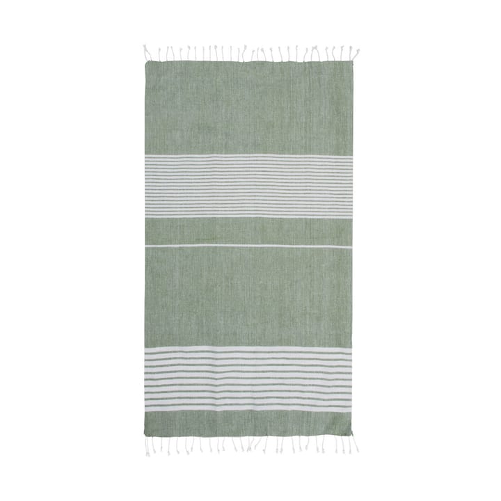Ella hamam stripete badehåndkle 145x250 cm - Grønn - Sagaform