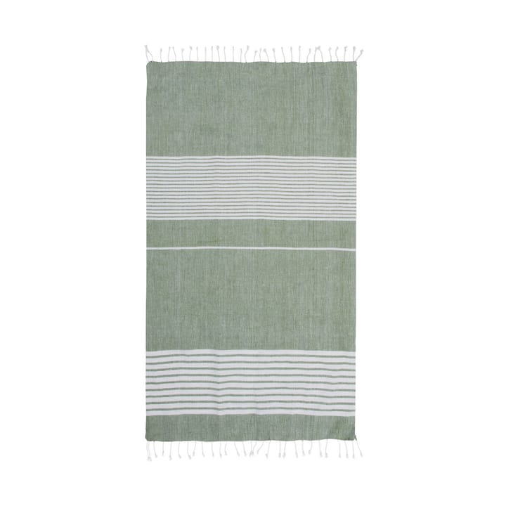 Ella hamam stripete badehåndkle 145x250 cm - Grønn - Sagaform