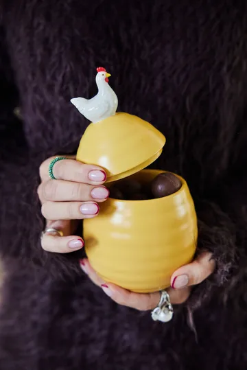 Ella krukke med lokk Ø11,5 cm - Gul - Sagaform