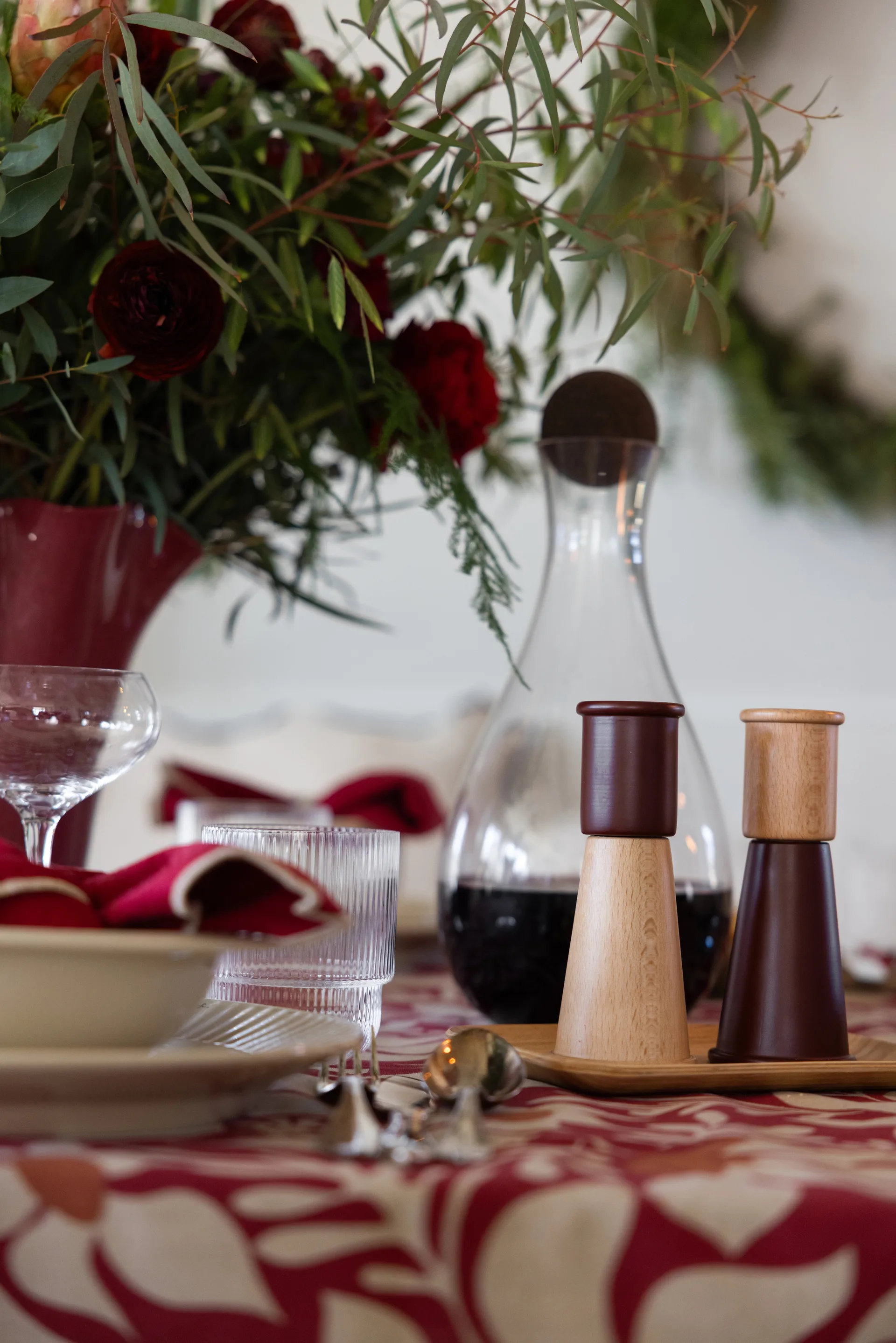 Gurken salt- og pepperkvern liten 2 deler, Rød-brun Sagaform