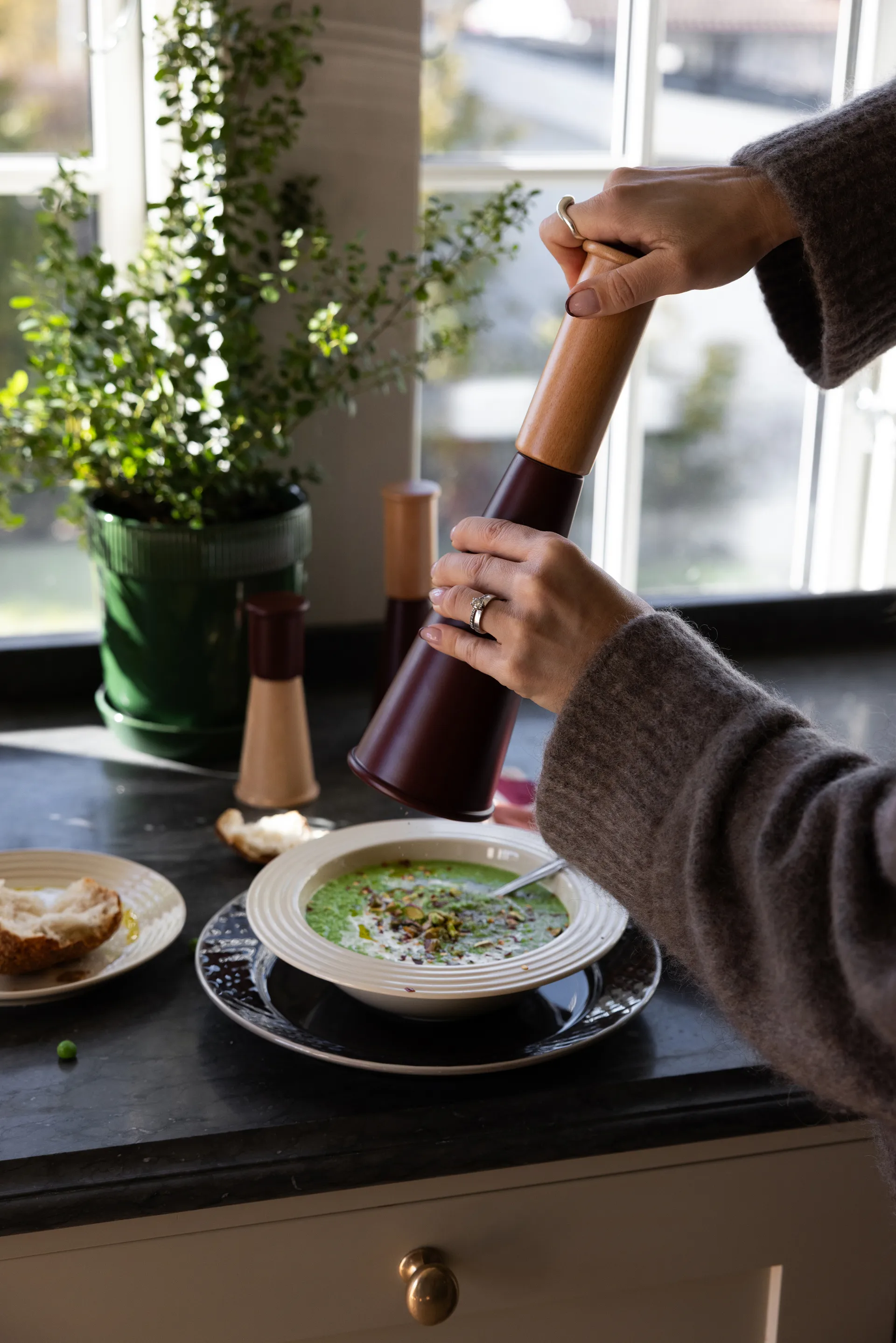 Gurken salt- og pepperkvern stor 32 cm, Rød-brun Sagaform