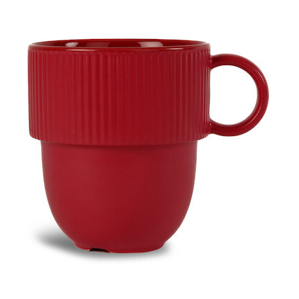 Sagaform Inka kopp med hank 27 cl Vinrd | Skandinavisk Design | Kaffekopper | Rød