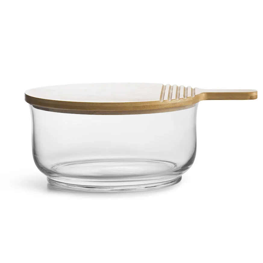 Nature salatskål med bambuslokk, Ø21 cm Sagaform