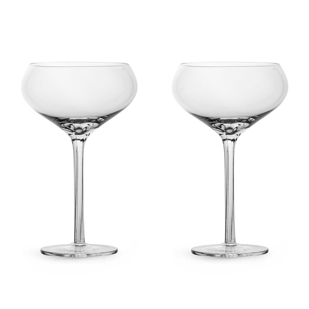 Sagaform Saga cocktailglass 2-pakning Klar | Skandinavisk Design | Champagneglass | Gjennomsiktig