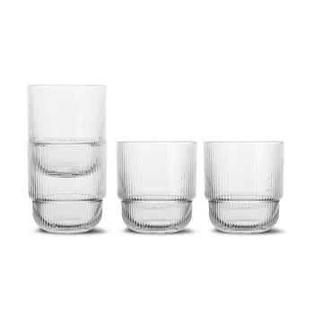 Sagaform blankt vannglass 4-pk - Klar - Sagaform