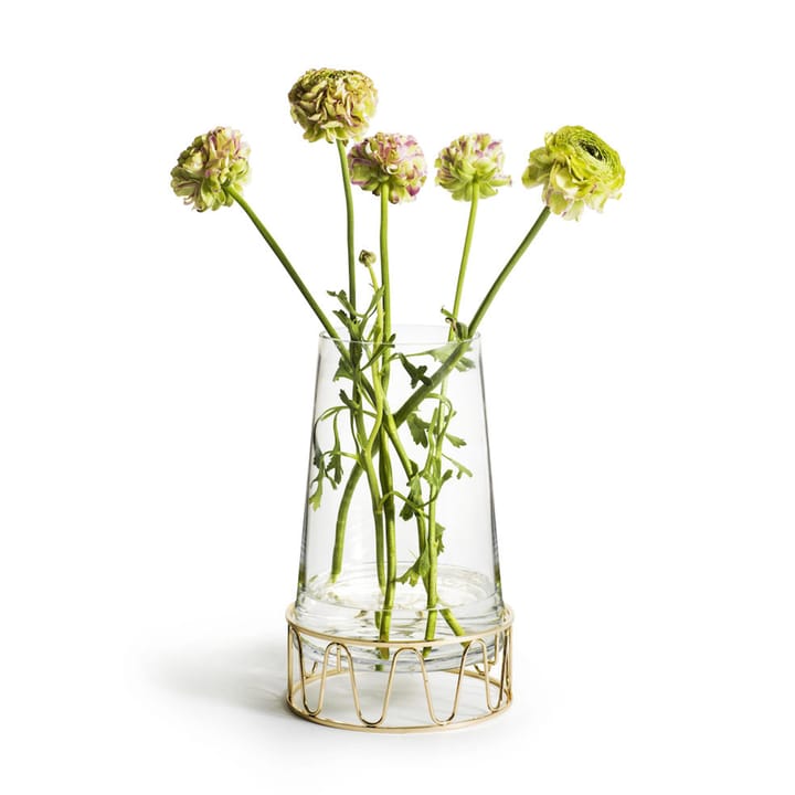 Sagaform lykt med metallunderdel - glass - Sagaform