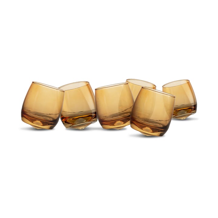 Sagaform tumblers med avrundet bunn 30 cl 6-pk - Amber - Sagaform