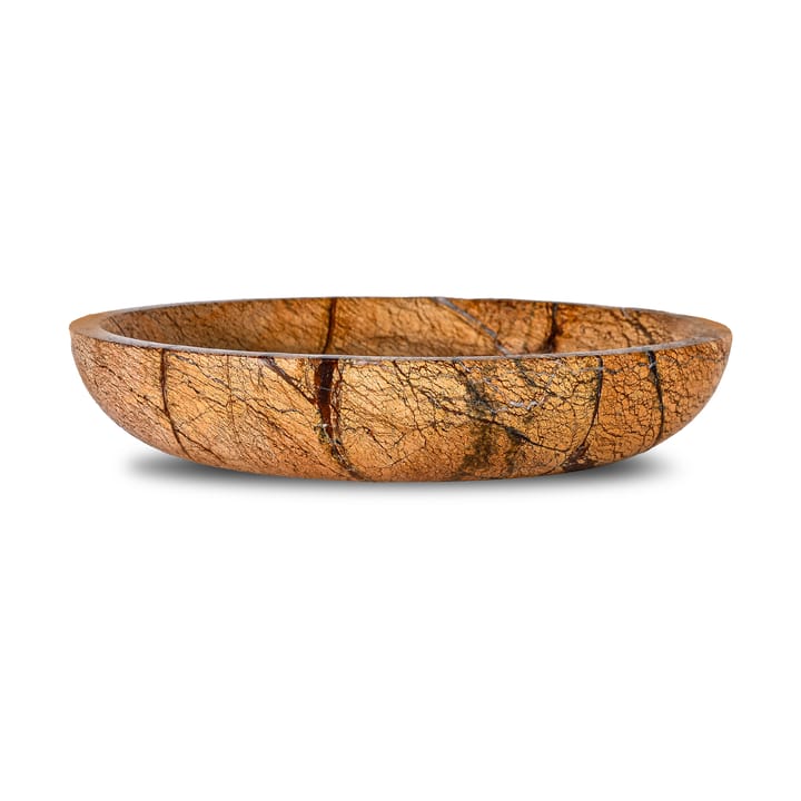 Sten bolle stor Ø28 cm - Brun skogsmarmor - Sagaform
