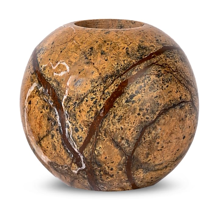 Sten lysestake Ø6 cm - Brun skogsmarmor - Sagaform