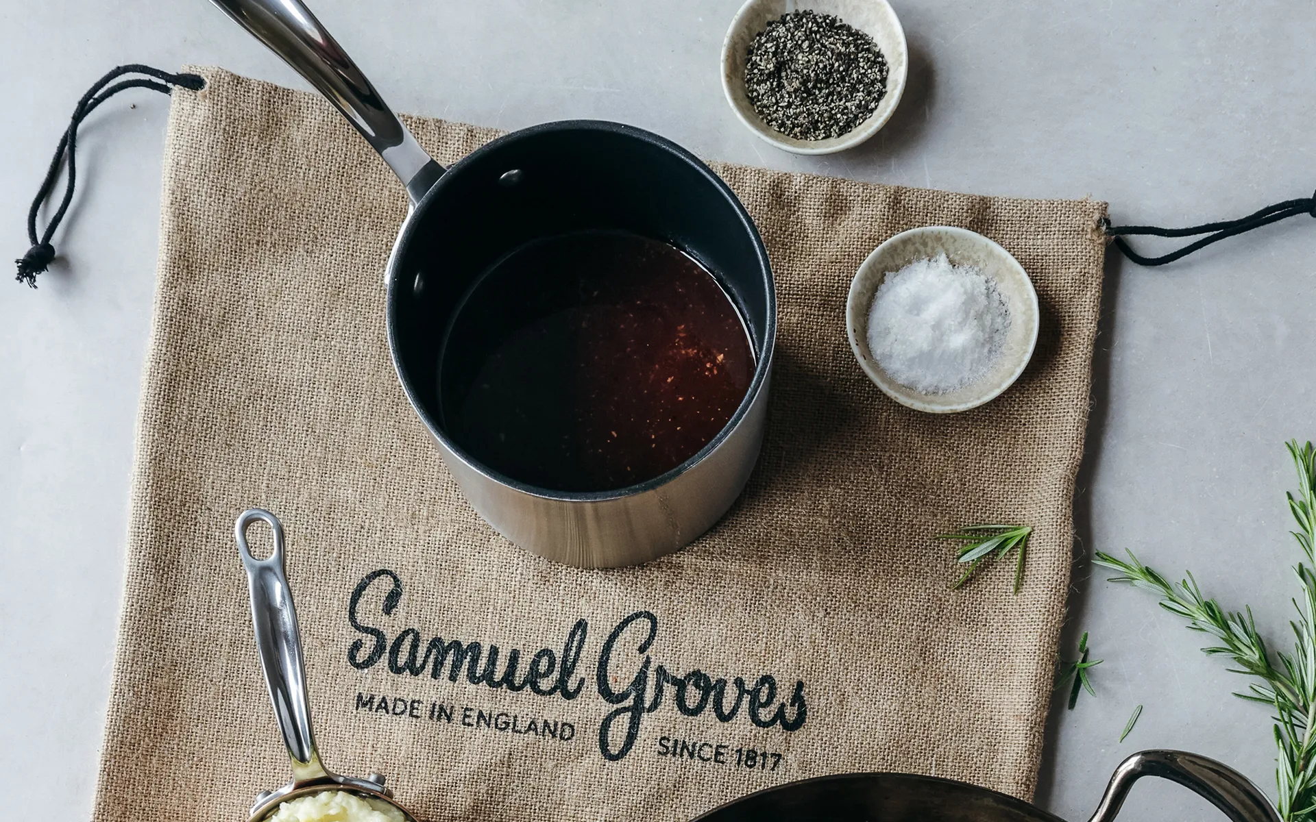 Samuel Groves non stick melkekasserolle Ø14 cm, Rustfritt stål Samuel Groves