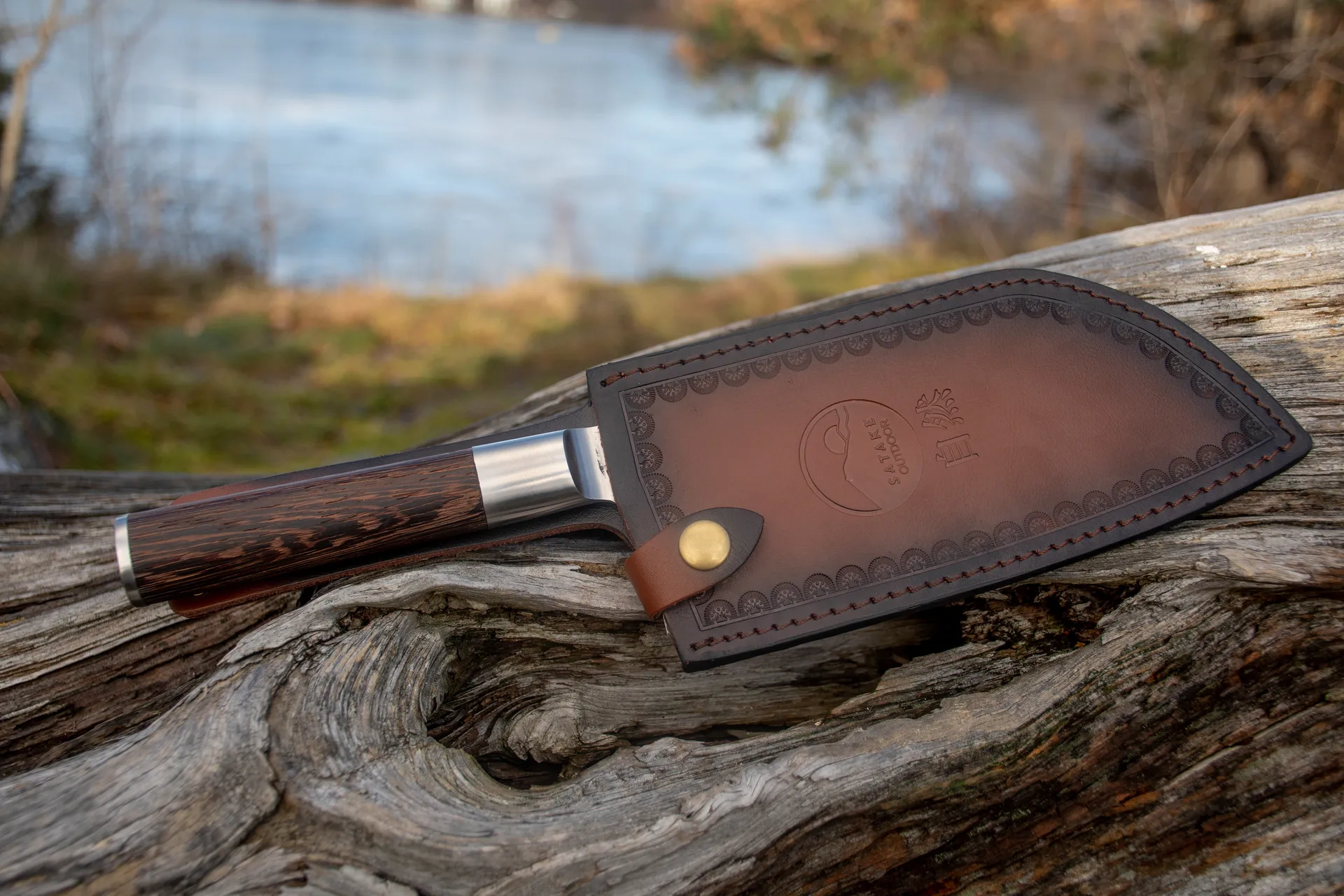 Kuro mori med saia/etui, 19,5 cm Satake