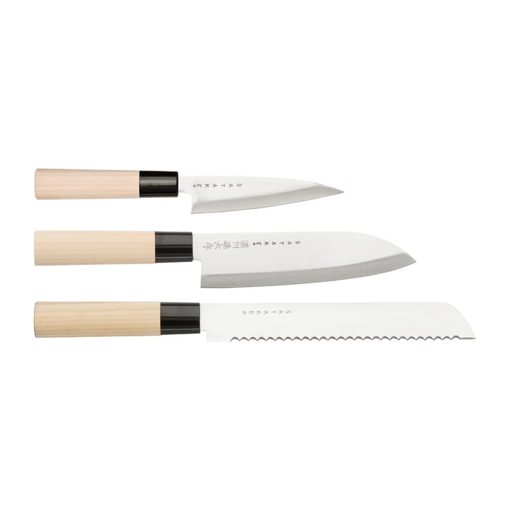 Satake Houcho knivsett 3 deler - Hi Carbon Steel - Satake